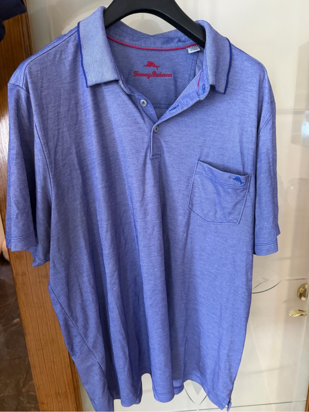 Tommy Bahama Purple-Blue Polo with Chest Pocket